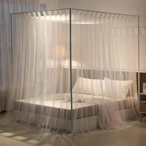 Vista 3 de Mengersi Cortinas de Cama con Dosel, Dosel de Cama, Doseles de Marco de Cama, Mosquitero de Cama, Accesorios de Decoración de Dormitorio