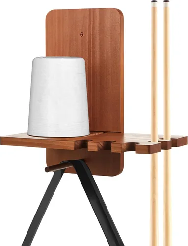 Vista 9 de Soporte de pared para tiza de piscina, 5 cubos, color negro, estilo clásico