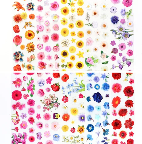 Vista 12 de Calcomanías de transferencia de papel de uñas de Navidad, 10 hojas de calcomanías de arte de uñas de Navidad, calcomanías de invierno, Papá Noel