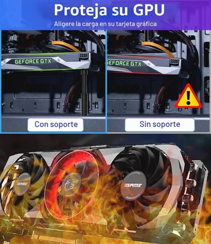 Vista 4 de Soporte de Soporte de GPU, Soporte Antihundimiento de GPU, Soporte de Tarjeta Gráfica GPU, Soporte de Soporte de Hundimiento de Tarjeta de Video