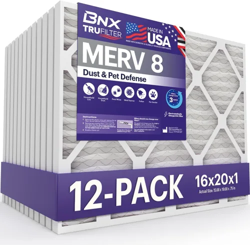 Vista 40 de BNX TruFilter - Filtro de aire MERV 8 de 10 x 10 x 1 pulgadas (paquete de 6) – Fabricado en Estados Unidos – Defensa contra polvo y mascotas