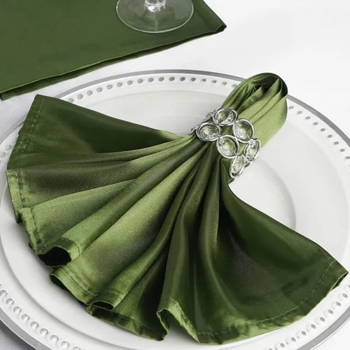 Vista 11 de Efavormart - Servilletas de lino de satén de terracota de 20 x 20 pulgadas para decoración de bodas, cumpleaños, restaurantes, fiestas, 25