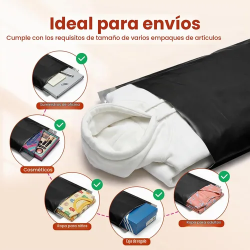 Vista 5 de Metronic Sobres de polietileno de 14.5 x 19 pulgadas, paquete de 400 bolsas de envío grandes para ropa a granel, sobres de envío autoadhesivos