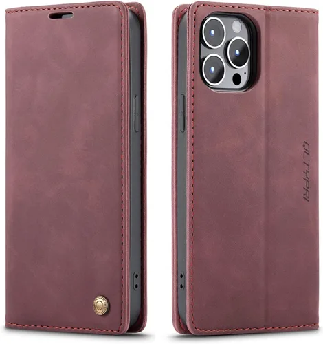 Vista 94 de QLTYPRI Para iPhone Air Case Wallet Con Tarjetero, Vintage PU Cuero Kickstand Cierre Magnético A Prueba De Golpes Folio Libro Funda Para IPhone 17