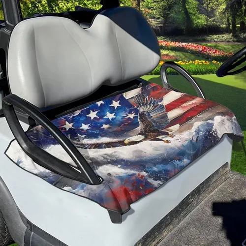 Vista 35 de Fundas universales para asiento de carrito de golf, suaves y cómodas, protección para todo tipo de clima, funda para carrito de golf para 2