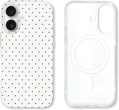Vista 118 de Hython Funda para iPhone Air, diseño estético de lunares lindos, funda simple de 6.5 pulgadas, delgada, antiarañazos, parachoques de TPU suave, a