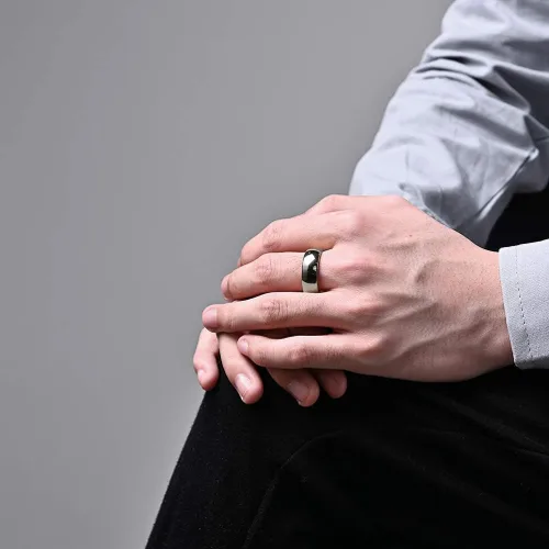 Vista 7 de TTVOVO Anillo para hombre de 0.079 in, 0.157 in, 0.236 in, 0.315 in, acero inoxidable, anillos simples para hombres, mujeres, niños y niñas, anillos