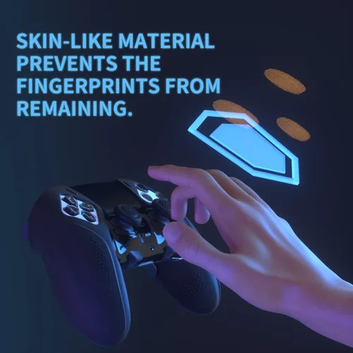 Vista 6 de PlayVital Ninja Edition - Funda de silicona antideslizante para controlador inalámbrico PS5 Edge, protector ergonómico, funda de goma suave