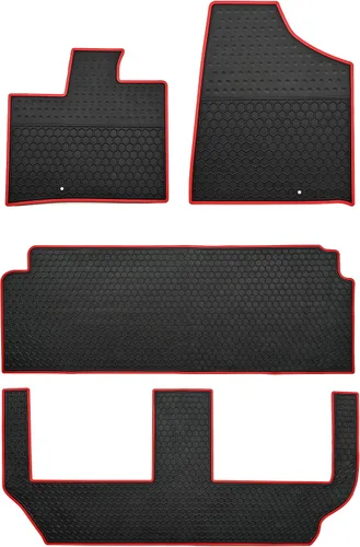 Vista 19 de Alfombrillas para auto a la medida para Dodge Durango 2024-2016, 2016-2024 Jeep Grand Cherokee, (Modelo WK 2022) Alfombrillas de piso de goma
