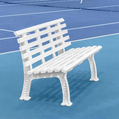 Vista 4 de Vermont Banco de cancha de tenis - 3 y 4 plazas Estándar o sin respaldo (estándar, negro, 3 plazas)