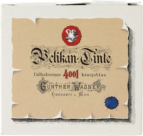 Vista 2 de Pelikan 4001 - Tinta embotellada histórica para pluma estilográfica, azul real, 62.5ml, 1 cada una (340299)