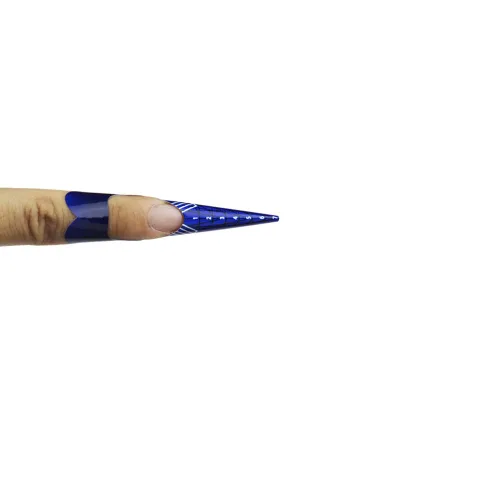 Vista 6 de 100 puntas de uñas de aguja con láser, formas de extensión de esmalte de gel, puntas acrílicas, decoración de uñas, bricolaje, rizos de gel de uñas