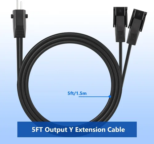 Vista 4 de Cable de extensión de 5 pies para silla reclinable/elevadora eléctrica, cable de fuente de alimentación de repuesto para Okin Limoss Pride Lazboy