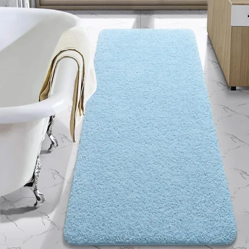 Vista 17 de LOCHAS Alfombra de baño de microfibra antideslizante de 36 x 24 pulgadas Gris