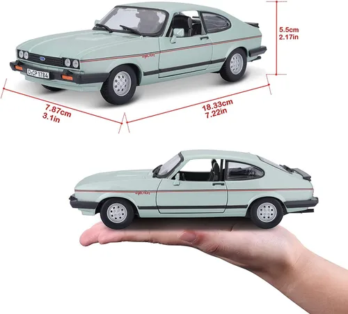 Vista 5 de Bburago - Modelo a escala 1/24 compatible con Ford Capri 1600 GT 1982 (verde)