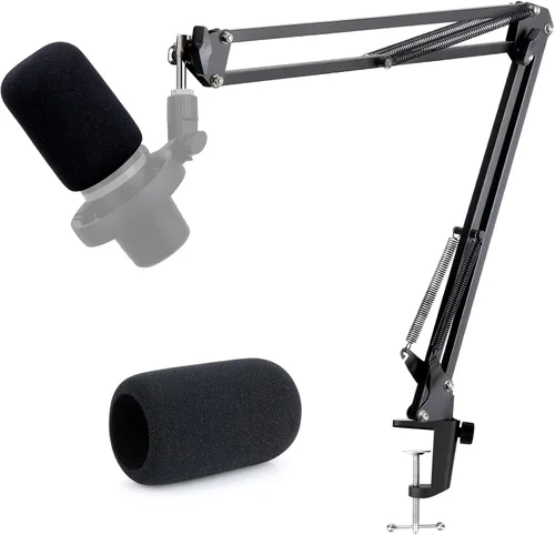 Vista 8 de 2 adaptadores de color dorado para micrófono HyperX QuadCast, Blue Yeti, Rode, Razer, Shure y la mayoría de micrófonos USB, montaje de choque