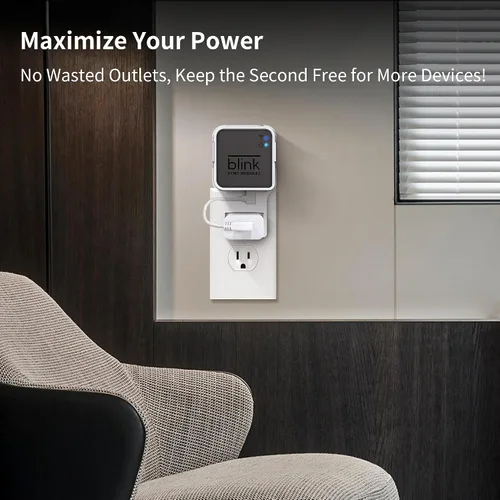 Vista 4 de Unidad flash USB Blink de 256 GB y soporte de pared para Blink Sync Module 2 con cable corto, ahorra espacio, sin cables desordenados, soporte