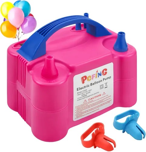 Vista 8 de PCFING Balloon Pump Electric, Portable Balloons Inflator Blower Machine with Balloon Tie Tool & Dual Nozzle