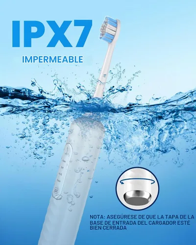 Vista 5 de Cepillo de dientes eléctrico con hilo dental de agua, kit de limpieza de dientes 3 en 1 con 7 modos, combo de cepillo de dientes eléctrico e hilo