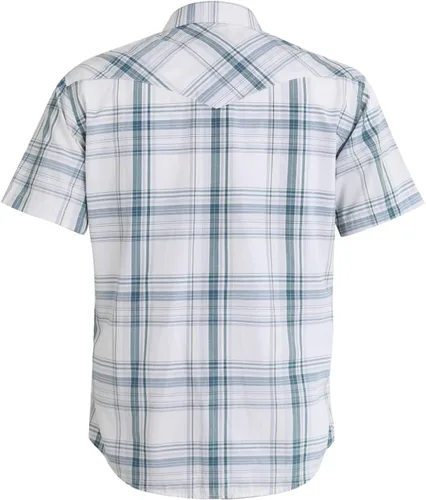 Vista 2 de COEVALS CLUB Men's Western Cowboy Short Sleeve Pearl Snap Casual Plaid Work Shirts