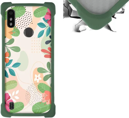 Vista 20 de jioeuinly Funda compatible con ZTE Blade X1 5G Phone Case PC Backplane + cubierta de silicona suave marco XSH