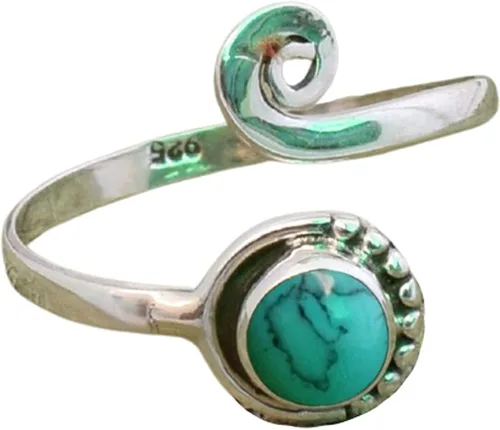 Vista 54 de Anillo de dedo del pie de piedra preciosa de plata de ley 925, joyería para el cuerpo, anillo de dedo del pie de la mano de la mano de la piedra