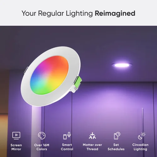 Vista 2 de Nanoleaf Luces de techo LED inteligentes (4 pulgadas Downlight (4PK))