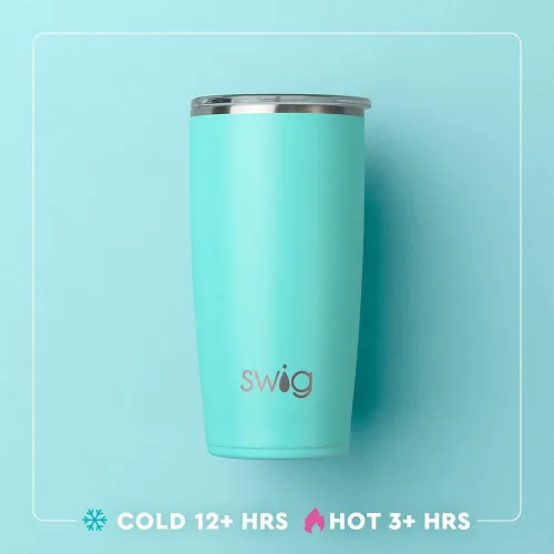Vista 3 de Swig Life Vaso alto con tapa de 22 onzas, con triple aislamiento, apto para lavavajillas, doble pared y sellado al vacío, taza de café de viaje