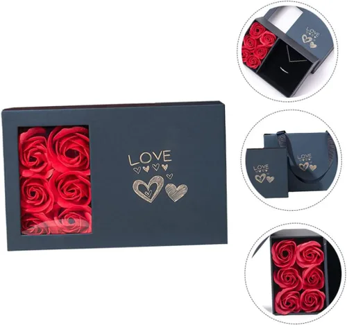 Vista 2 de TENDYCOCO 1 Unidades Caja de Embalaje Joyero Joyería de Mano Bolsas Florales Chritmas The Christmas Sto Jewelry Gift Bag Jewelry Holder Flower