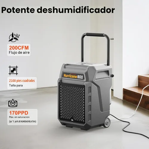 Vista 2 de Abestorm - Deshumidificador comercial con bomba para sótanos (170 pintas)
