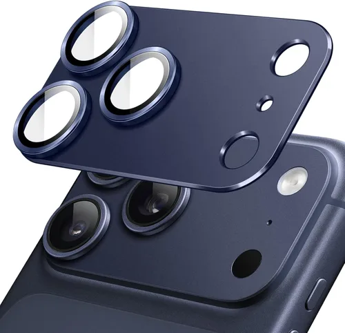Vista 24 de JETech Protector de lente de cámara para iPhone 17 de 6.3 pulgadas, cobertura completa, cubierta de anillo de vidrio templado 9H, placa de metal