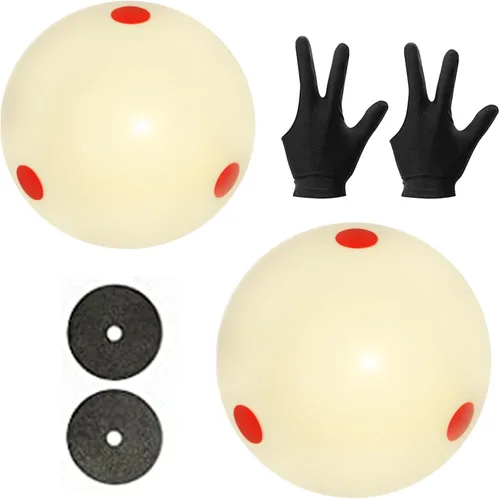 Vista 7 de Pro-Cup - Bola de billar de 2-1/4 pulgadas, bola de billar estándar con 6 puntos rojos, accesorios de mesa de billar para juego de billar