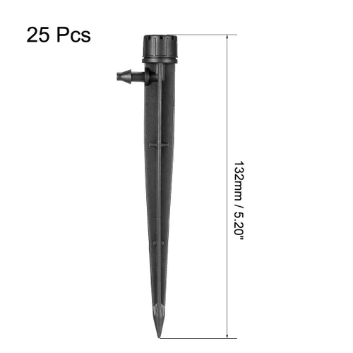 Vista 2 de uxcell Gotero de pulverización ajustable, sistema de riego de riego micro emisor de 180 grados, 25 piezas