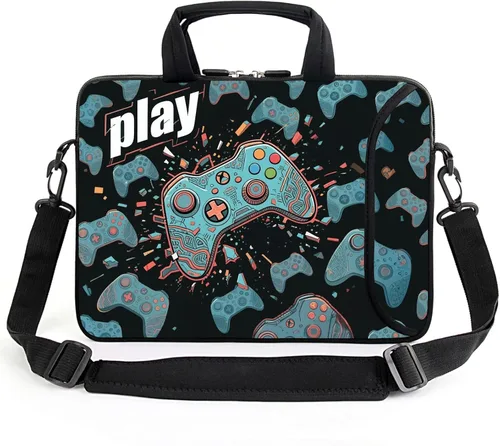 Vista 20 de AMARY Funda para portátil de 15.4" 15.6" pulgadas, estuche para chromebook, correa de hombro ajustable con asa, bolsillo para accesorios
