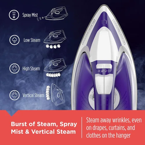 Vista 5 de BLACK+DECKER ICL500 Light 'N Go - Plancha inalámbrica, color morado