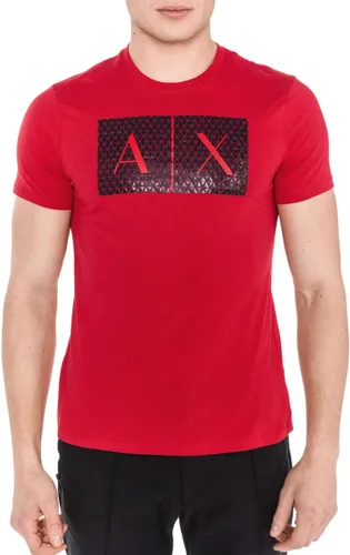 Vista 12 de Armani Exchange Camiseta Triangulation con cuello redondo para hombre Negro