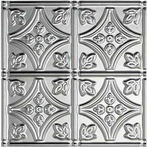 Vista 4 de FASÄDE Panel de techo decorativo de vinilo con pegamento de estilo tradicional y patrón 1 en bronce argente (muestra de 12 x 12 pulgadas)