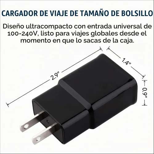 Vista 6 de TT&C Paquete de 3 bloques de carga rápida USB para Samsung Android S24, S23, S22, S21