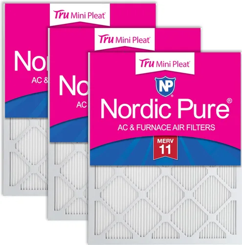 Vista 64 de Nordic Pure 20x20x1 (Tamaño real: 19 1/2 x 19 1/2 x 3/4) Filtros de aire para caldera/aire acondicionado Poly Green MERV 6 – Reduce el polvo