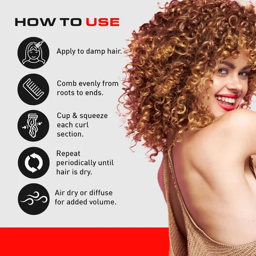 Vista 7 de ARROJO Curl Enhancer - Gel para el cabello rizado para rizos suaves y finos, gel de rizos con aminoácidos, proteínas de avena, productos