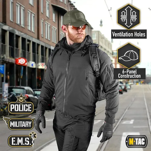 Vista 4 de M-Tac Sombrero de operador, gorra de béisbol táctica, sombrero de parche de estilo militar para hombres y mujeres