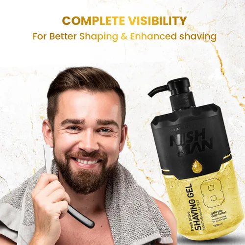 Vista 2 de Nishman Gel de Afeitar Activo Fresco 8 GOLD ONE