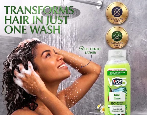 Vista 8 de Herbal Escapes - Acondicionador para exprimir Kiwi Lime de Alberto Vo5, 15 onzas
