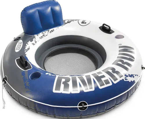 Vista 7 de INTEX 58825EP River Run 1 Salón flotante inflable: respaldo cómodo - portavasos integrados - Asas de agarre duraderas - Cuerda de agarre completa