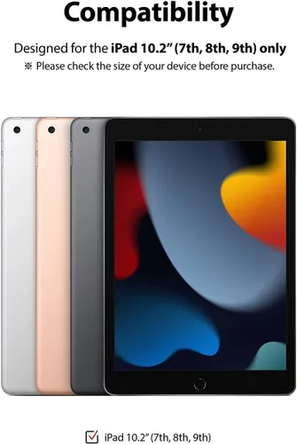 Vista 2 de Ringke Protector de pantalla de vidrio templado compatible con iPad de 9ª generación (2021), iPad de 8ª generación (2020), iPad de 7ª