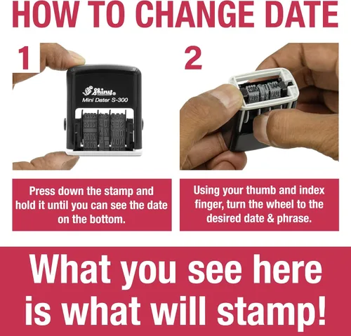 Vista 4 de Rubber Stamp Creation S-300 Fecha Sello - Negro