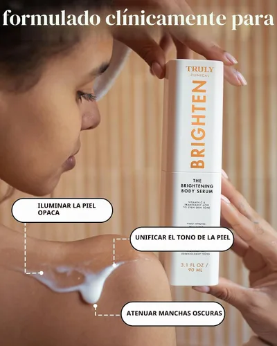 Vista 4 de Truly Suero corporal iluminador de belleza Corrector de manchas oscuras con vitamina C y ácido tranexámico Ayuda a decolorar