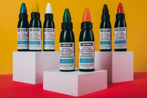 Vista 5 de Carmel Rotulador acrílico para botella (negro), paquete de 1