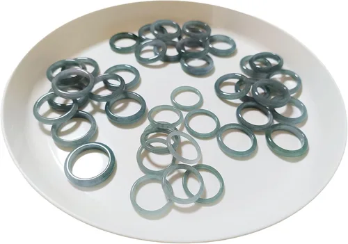 Vista 3 de Natural Jade Rings for Women Genuine Green Good Luck Gifts RIN-A