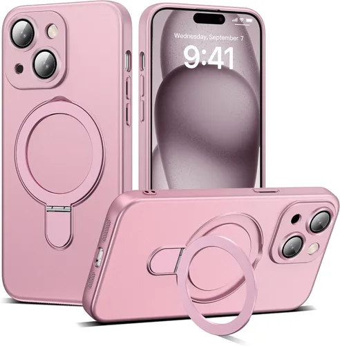 Vista 58 de Funda compatible con iPhone 12 con soporte de anillo magnético invisible [compatible con Mag-Safe] [Protector completo de lente de cámara] Funda